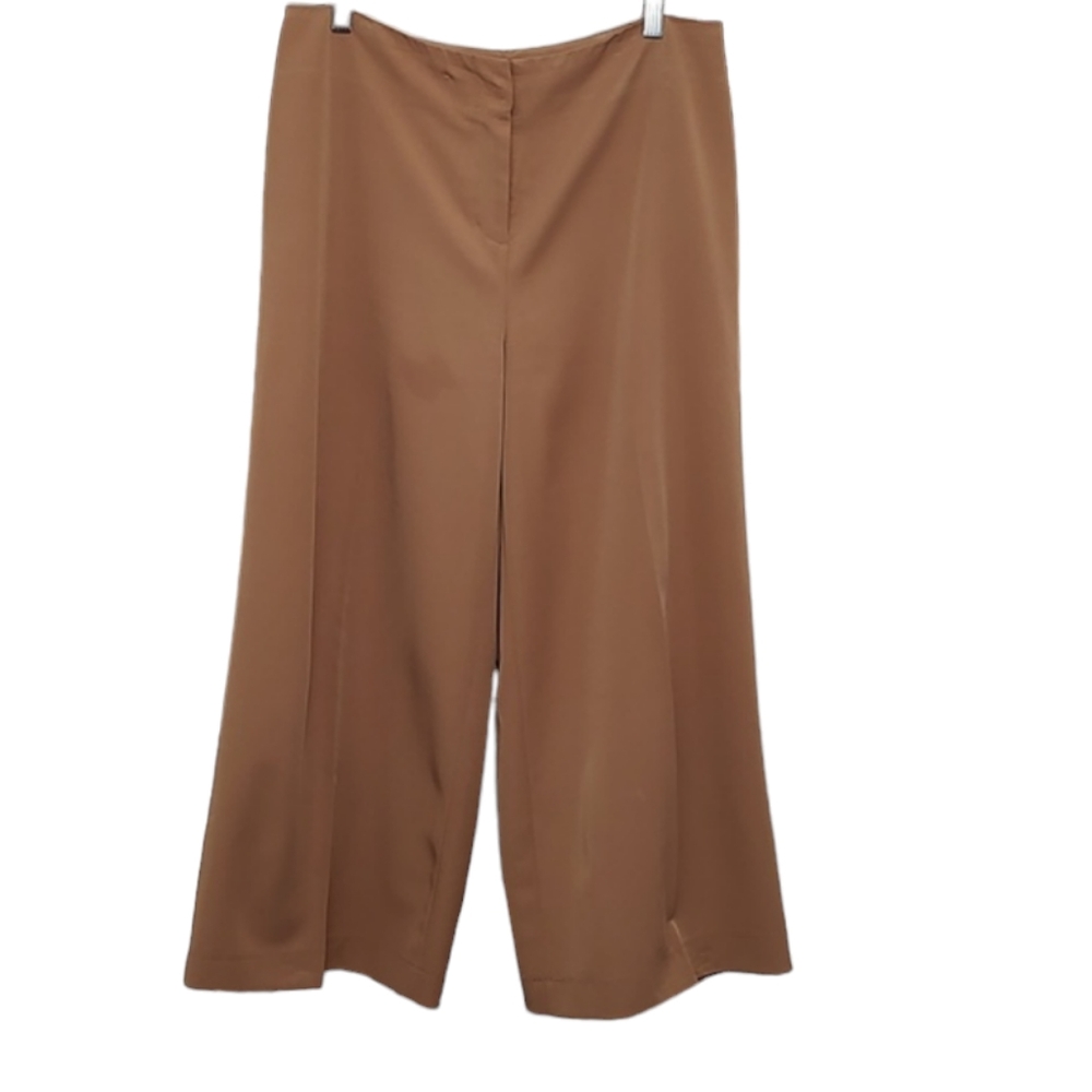 Chadwick's Tan Wide Leg Ankle Length Pants sz 12
